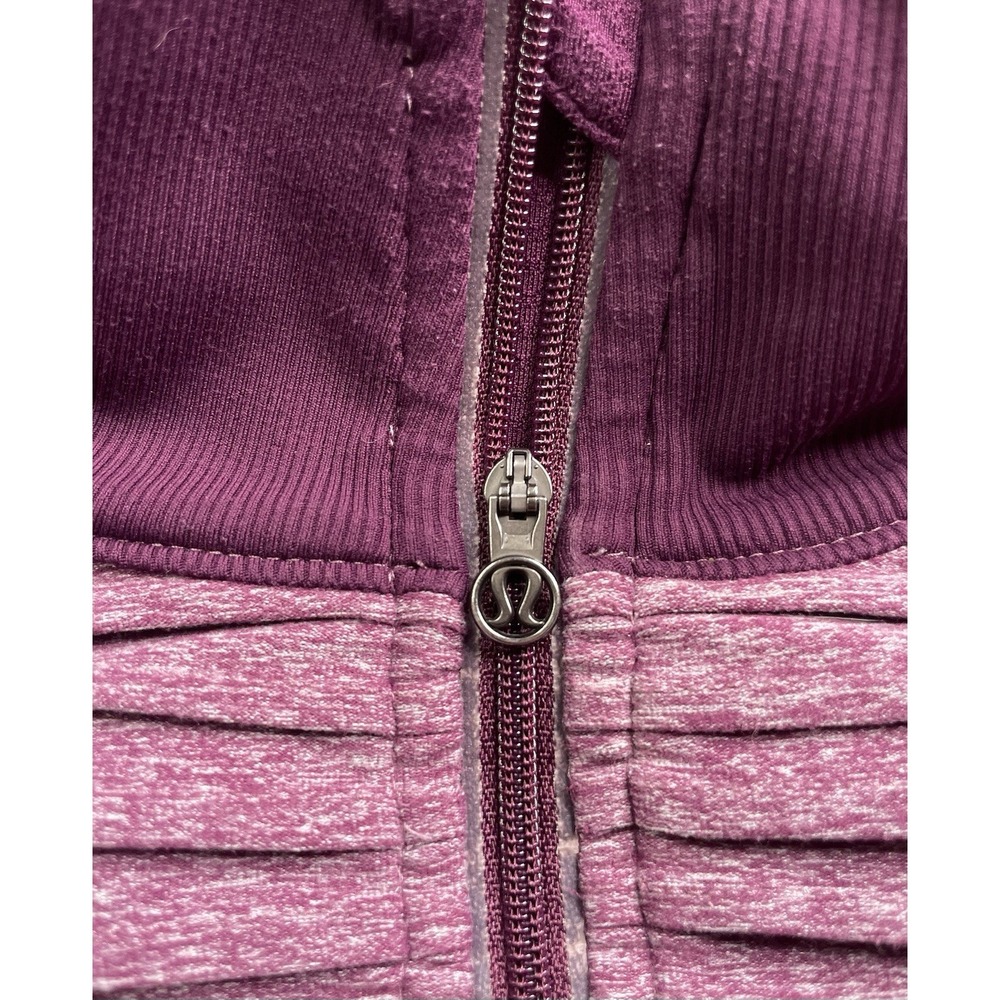 Lululemon Pullover Women's 6 Run Your Heart Out Half Zip Heathered Plum - Picture 8 of 9